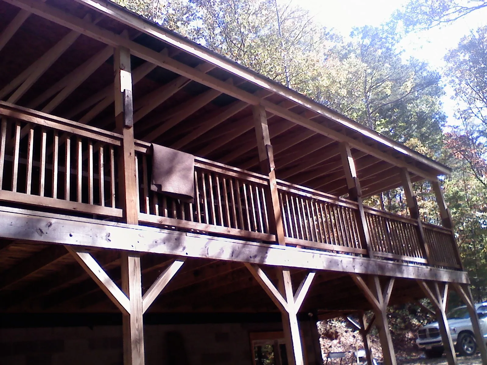 Timber framing under a new elevated porch and deck — Roof Leak Repair in Mount Aetna by Roofing Brothers